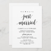 私たちは結婚しました, 秘密結婚パーティー 招待状 (正面/裏面)