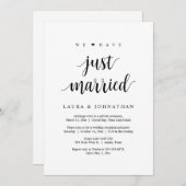 私たちは結婚しました, 秘密結婚パーティー 招待状 (正面/裏面)