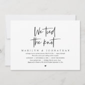 私たちは結婚しました, 結婚式の秘密の式の招待状 招待状 (正面)