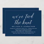 私たちは結婚しました。結婚式の秘密の誓いパーティー 招待状 (正面/裏面)