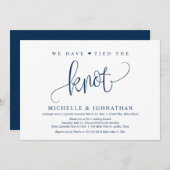 私たちは結婚しました, 結婚式の隠し結婚パーティーの招待状 招待状 (正面/裏面)