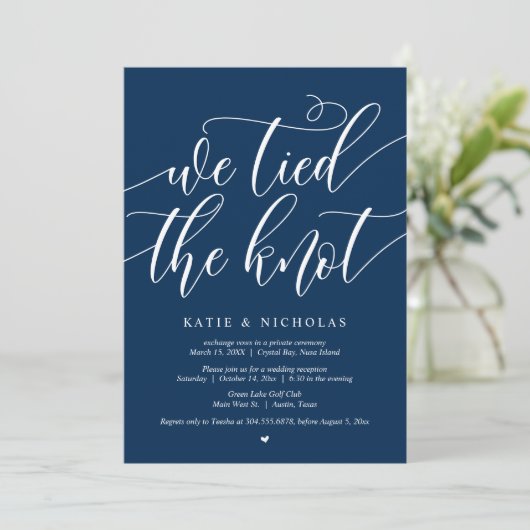 私たちは結婚しました, 結婚式 ふたりだけの結婚報告 招待状 (スタンド正面)