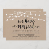 私たちは結婚しました, 結婚式 秘密の挙式 招待状 (正面/裏面)