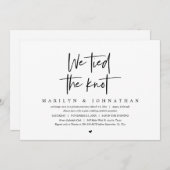 私たちは結婚しました 結婚式 秘密の挙式 招待状 (正面/裏面)