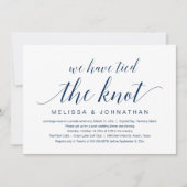 私たちは結婚しました, 結婚式 秘密の結婚式 招待状 (正面)