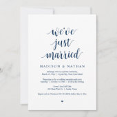 私たちは結婚しました 結婚式 身内のみの挙式 招待状 招待状 (正面)