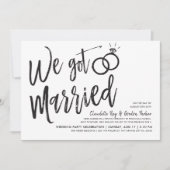 私たちは結婚しました | 結婚後のパーティー 招待状 (正面)