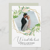 私たちは結婚しました 緑の誓い ひっそり結婚のお知らせ 招待状 (正面/裏面)