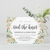 私たちは結婚しました、駆け落ち披露宴の招待状 招待状 (スタンド正面)