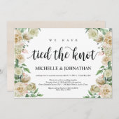 私たちは結婚しました、駆け落ち披露宴の招待状 招待状 (正面/裏面)