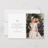 私たちは結婚しました 黒のスクリプト結婚発表 案内状 (裏面)