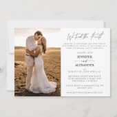 私たちは結婚しました 2 フォト ウェディング レセプション 招待状 (正面)