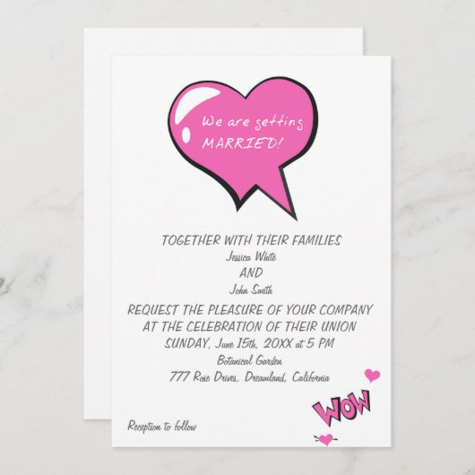 私たちは結婚するのよ! 招待状 (正面/裏面)