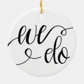 私たちは結婚の写カスタム真 セラミックオーナメント (裏面)