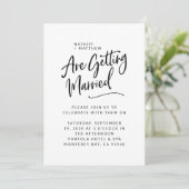 私たちは結婚スクリプト結婚式招待状 セーブザデート (スタンド正面)