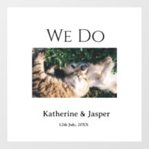 私たちは結婚婚約ペット名の写真の日付を行う