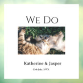 私たちは結婚婚約ペット名の写真の日付を行う ウィンドウサイン (シート3)