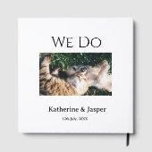 私たちは結婚婚約ペット名の写真の日付を行う ゲストブック (裏面)