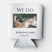 私たちは結婚婚約ペット名の写真の日付を行う 缶クーラー (正面)