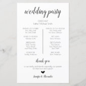 私たちは結婚式のプログラムを行う産業ミニマリスト (裏面)