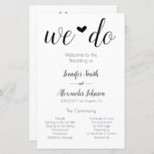 私たちは結婚式のプログラムを行う産業ミニマリスト (正面/裏面)