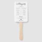 私たちは結婚式のプログラムを行う ハンドファン (裏面)