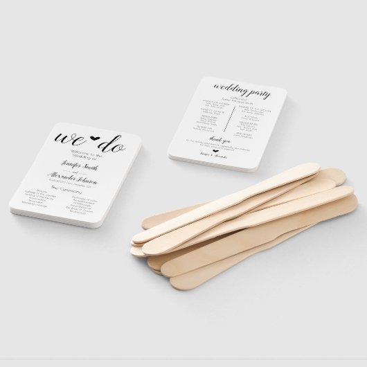 私たちは結婚式のプログラムを行う ハンドファン (組立なし)