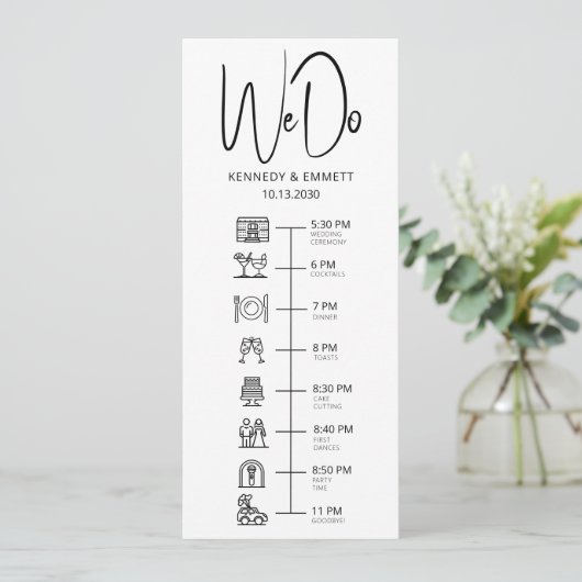 私たちは結婚式の日タイムラインフラットプログラムをする プログラム (スタンド正面)