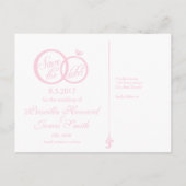 私たちは結婚式を行う日付はがきを保存（白） 案内ポストカード (裏面)