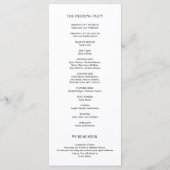 私たちは結婚式 プログラムカードを書テーマで行う プログラム (裏面)