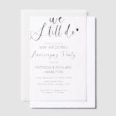 私たちは結婚記念日を祝い続けます ベラム紙招待状 (オフセット)