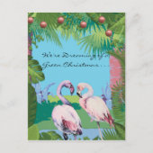 私たちは緑のクリスマスの夢を見ているパーソナライズされた ポストカード (正面)