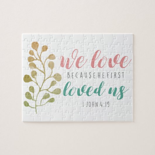 私たちは聖書の聖句キリスト教の信仰が大好き ジグソーパズル (横)