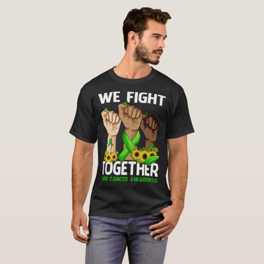 私たちは肝癌のヒマワリと戦う Tシャツ (正面フル)