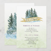私たちは自然の中で秘密の山林挙式をしました 招待状 (正面/裏面)
