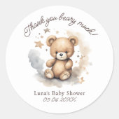 私たちは良いステッカーを待男女兼用つことができる ラウンドシール (正面)