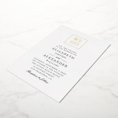 私たちは行う。エレガントシンプルタイポグラフィ結婚ズ 箔招待状 (回転した状態)