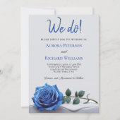 私たちは行う。ロマンエレガントク王室のスブルーバラ結婚ズ 招待状 (正面)