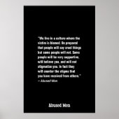 私たちは被害者が住む文化の中に… ポスター (正面)