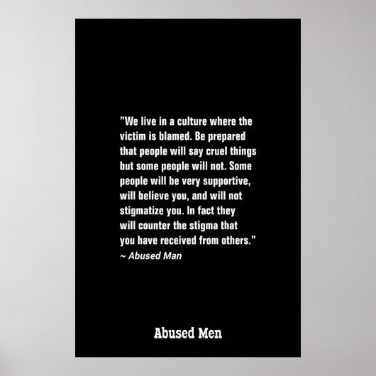 私たちは被害者が住む文化の中に… ポスター (正面)