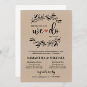 私たちは言う前に素朴なリハーサルを食べる 招待状 (正面/裏面)