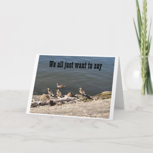 私たちは言う*幸せな感謝祭の日がある* シーズンカード (正面)