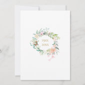 私たちは誓いを新たに 花のガーランド 招待状 (裏面)