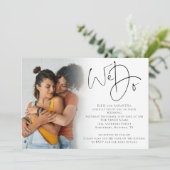 私たちは誓う スクリプト写真 QR コード レズビアン ウェディング 招待状 (スタンド正面)