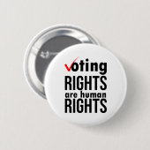 私たちは議決権が人権のであることクラシックを望む 缶バッジ (正面&裏面)