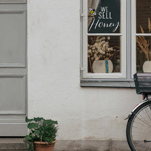 私たちは販売ハニービー養蜂促進ウィンドウにしがみつく ウィンドウサイン