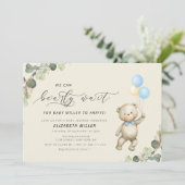 私たちは赤ちゃんのシャワーの招待状を待つ喜び 招待状 (スタンド正面)