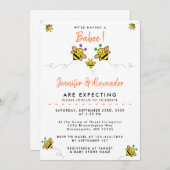 私たちは赤ちゃんを持っている!カップルの赤ちゃんシャワー 招待状 (正面/裏面)