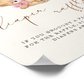 私たちは赤ちゃんシャワーおむつラッフルを心待ちできる ポスター (角)