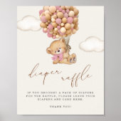 私たちは赤ちゃんシャワーおむつラッフルを心待ちできる ポスター (正面)